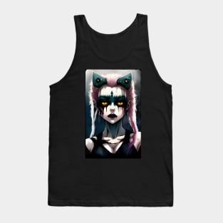 Bloody Cat Girl Goth Horror Anime Tank Top